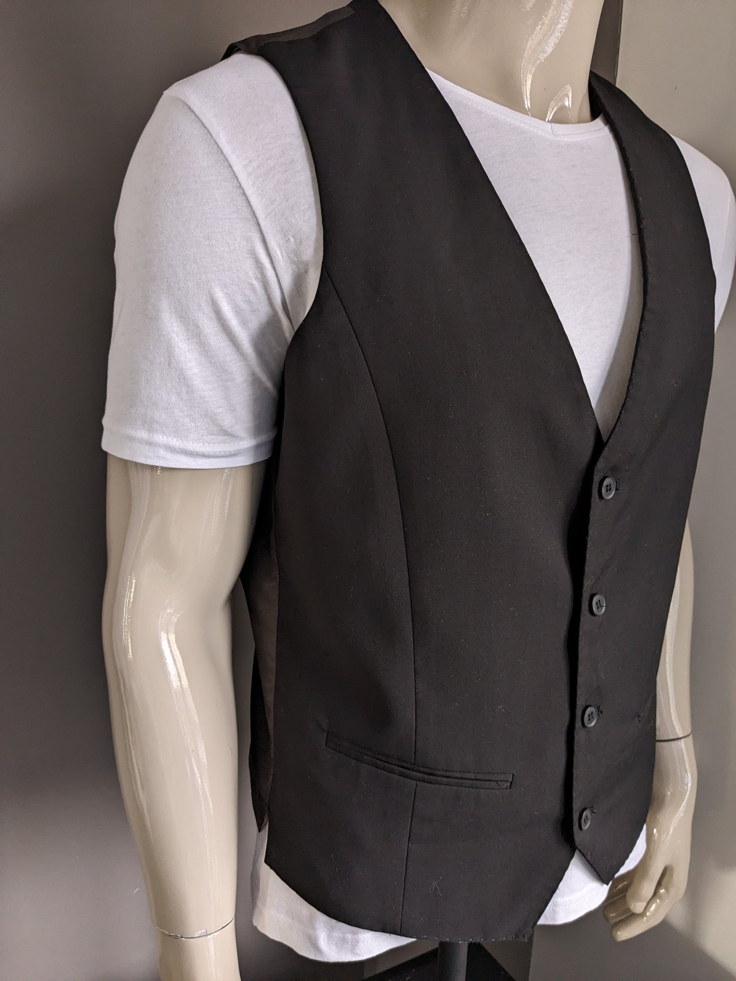 Cedar Wood State gilet. Zwart gekleurd. Maat L. Slim Fit. #339.