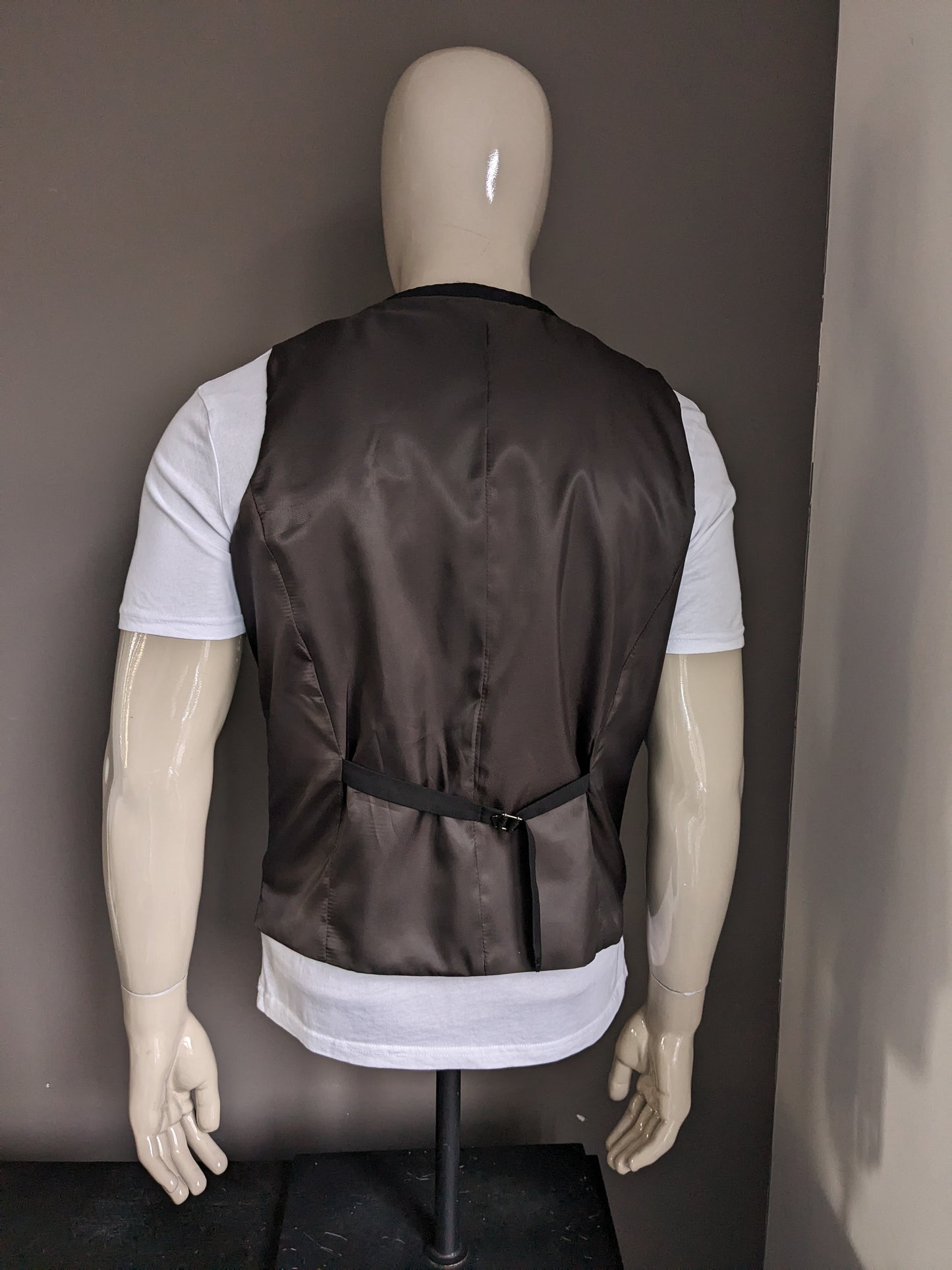 Cedar Wood State gilet. Zwart gekleurd. Maat L. Slim Fit. #339.