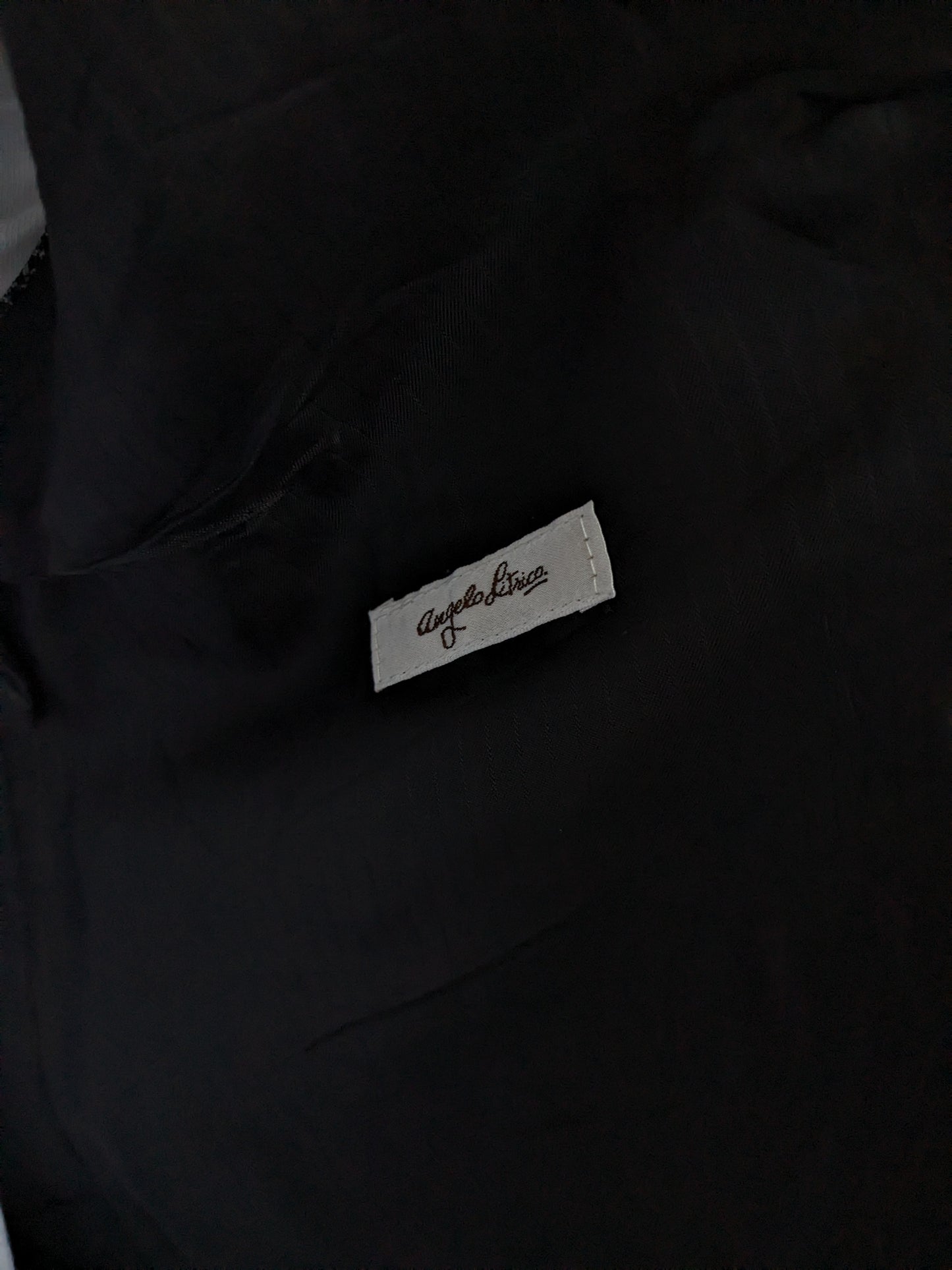 Vintage Angelo Litrico waistcoat. Black gray checkered. Size 48 / M.