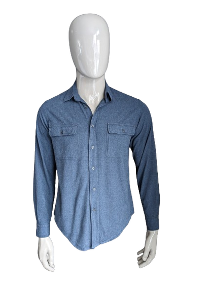 Pull & Bear-Shirt. Dunkelblau gemischt. Größe M.