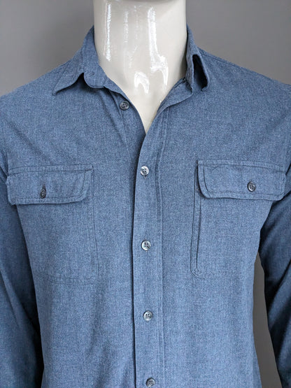 Pull & Bear-Shirt. Dunkelblau gemischt. Größe M.