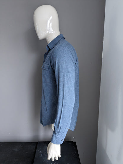 Pull & Bear-Shirt. Dunkelblau gemischt. Größe M.