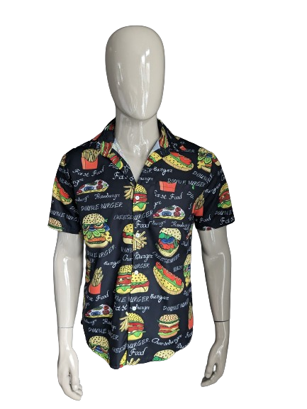 Incerun shirt short sleeve. Nice fast food print. Size M.