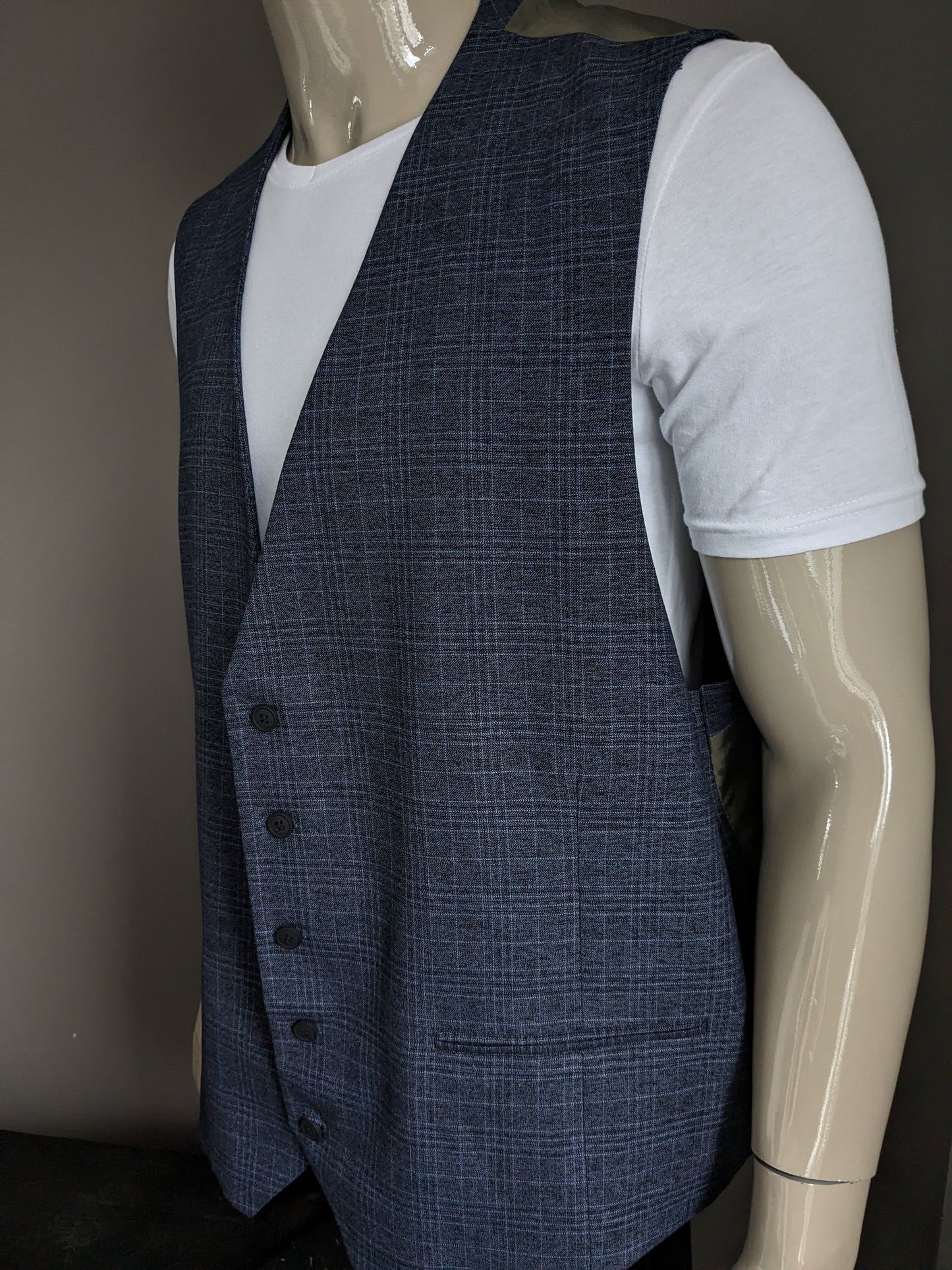 Joe Browns Weste. Blau schwarz grau kariert. Größe 3XL / 4XL