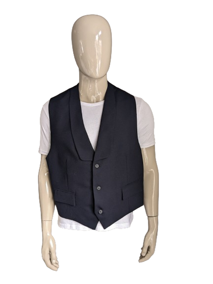 Wool waistcoat with lapels and 2 inside pockets. Dark blue. Size XXL / 2XL.