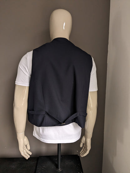 Wool waistcoat with lapels and 2 inside pockets. Dark blue. Size XXL / 2XL.