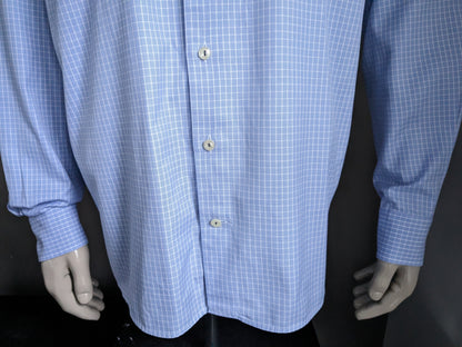 Camisa Etón. Cuadros azules y blancos. Talla 43/XL.