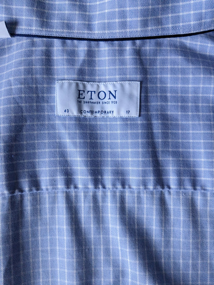 Camisa Etón. Cuadros azules y blancos. Talla 43/XL.