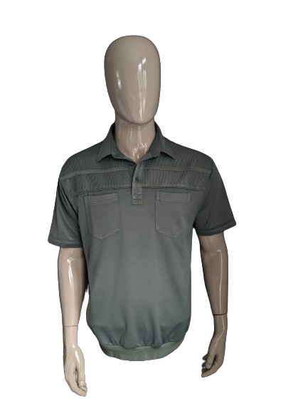 Vintage Canda Polo mit Gummiband. Grün. Größe XL.
