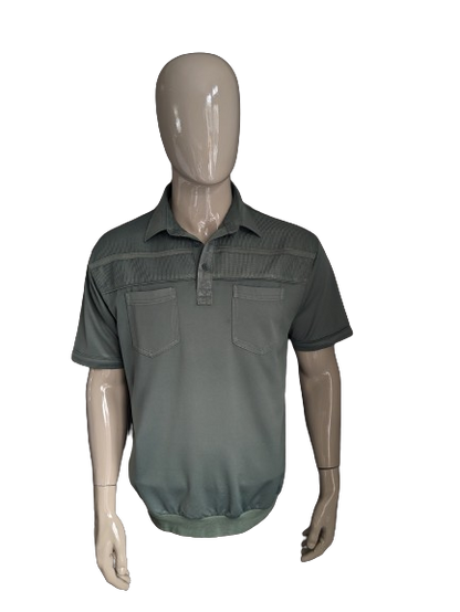 Vintage Canda Polo mit Gummiband. Grün. Größe XL.