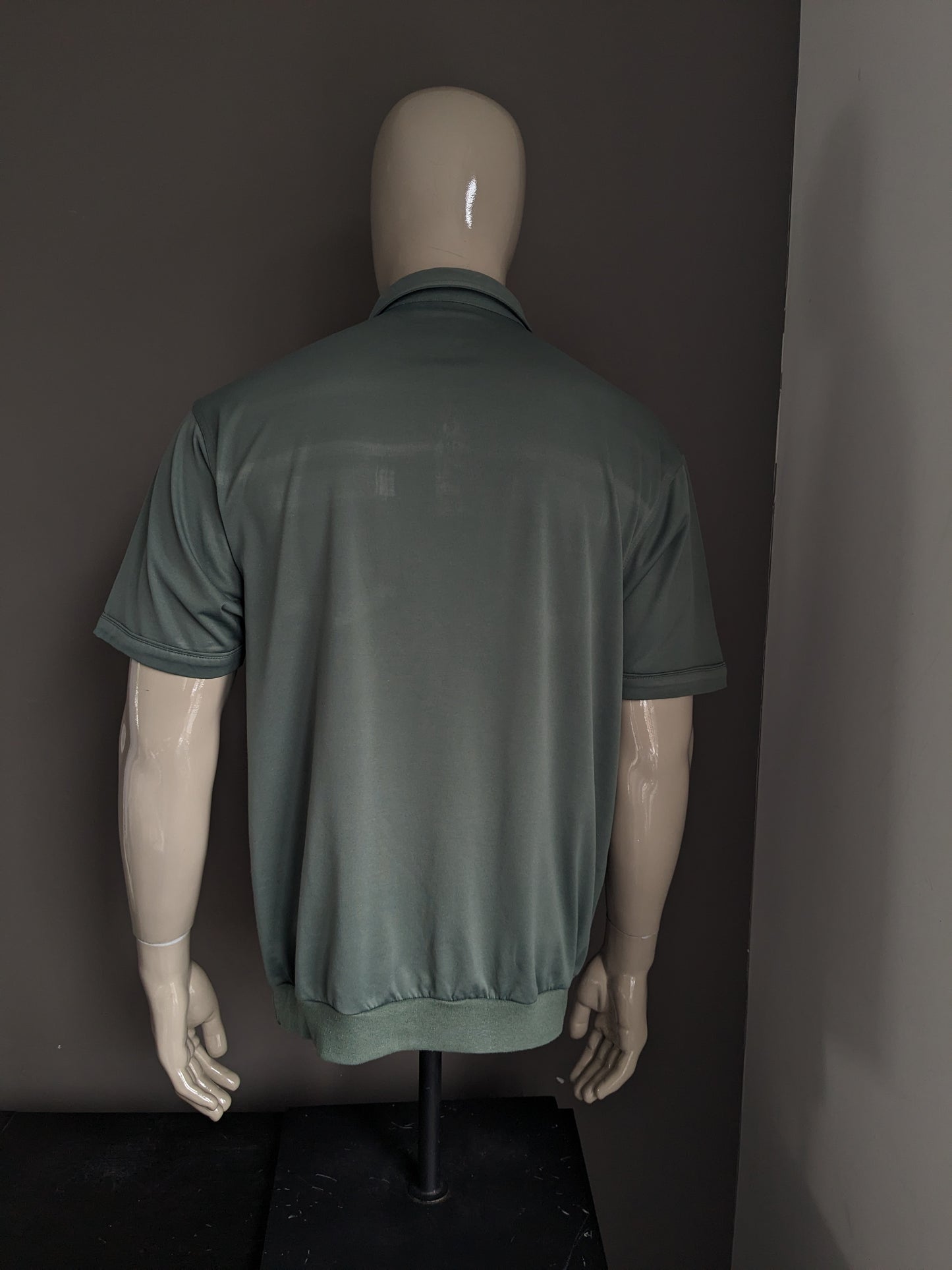 Vintage Canda Polo mit Gummiband. Grün. Größe XL.