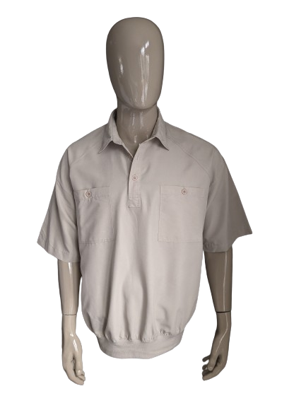 Vintage Canda Polo mit Gummiband. Beige. Größe XL