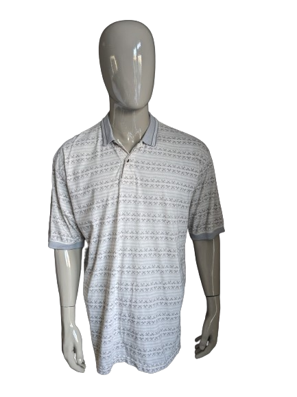 Vintage Arnold Palmer Polo. Impresión gris beige. Tamaño 2xl / xxl.