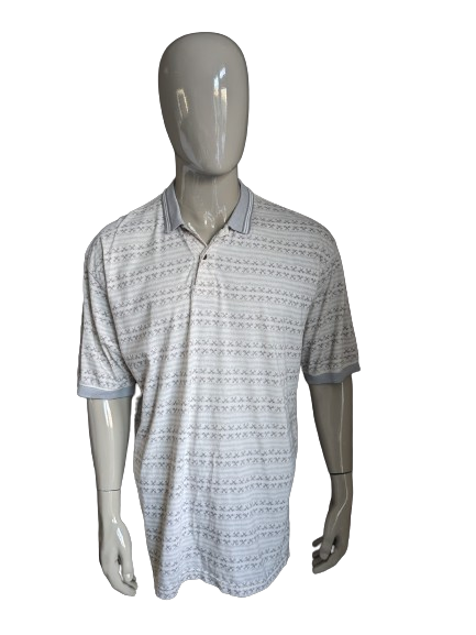 Vintage Arnold Palmer Polo. Beigegrauer Druck. Größe 2XL / XXL.
