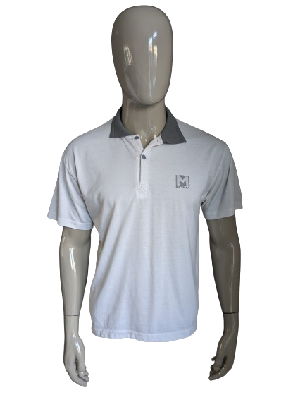 Vintage Impero polo. Wit. Maat L.