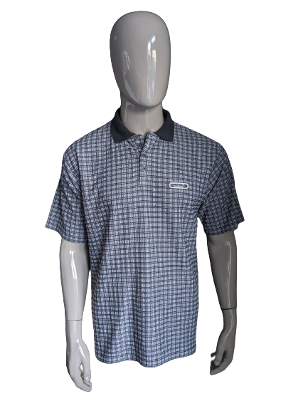 Vintage Budmil Polo. Black and white gray checked. Size L.