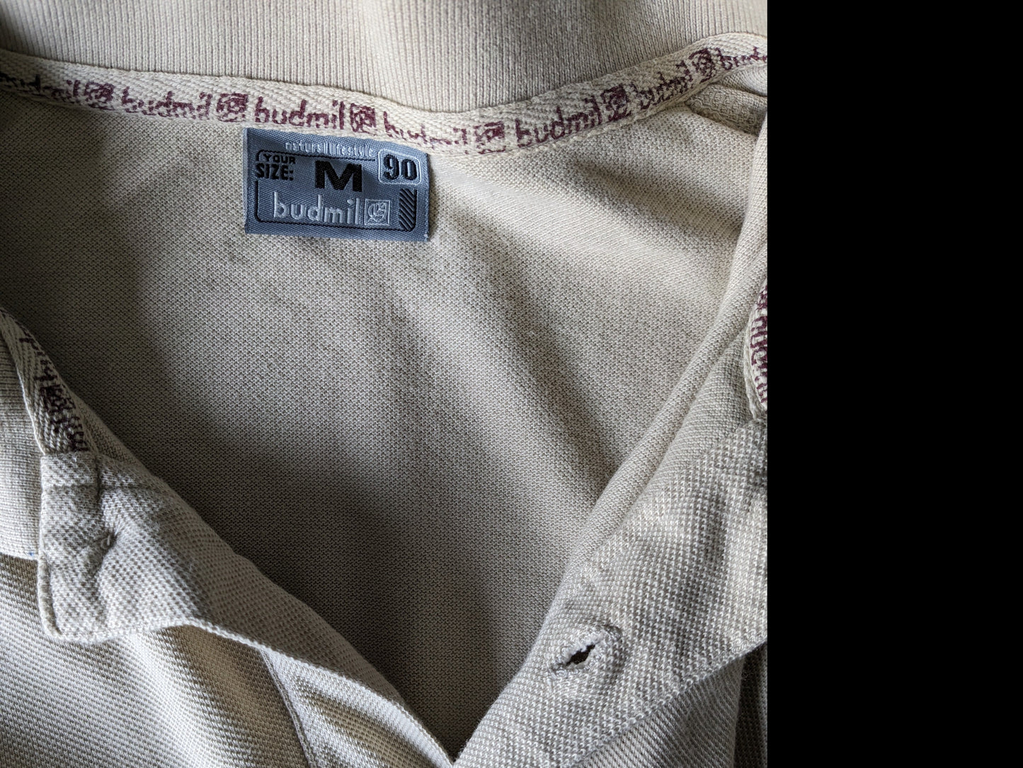 Vintage Budmil Polo. Beige colored. Size M.
