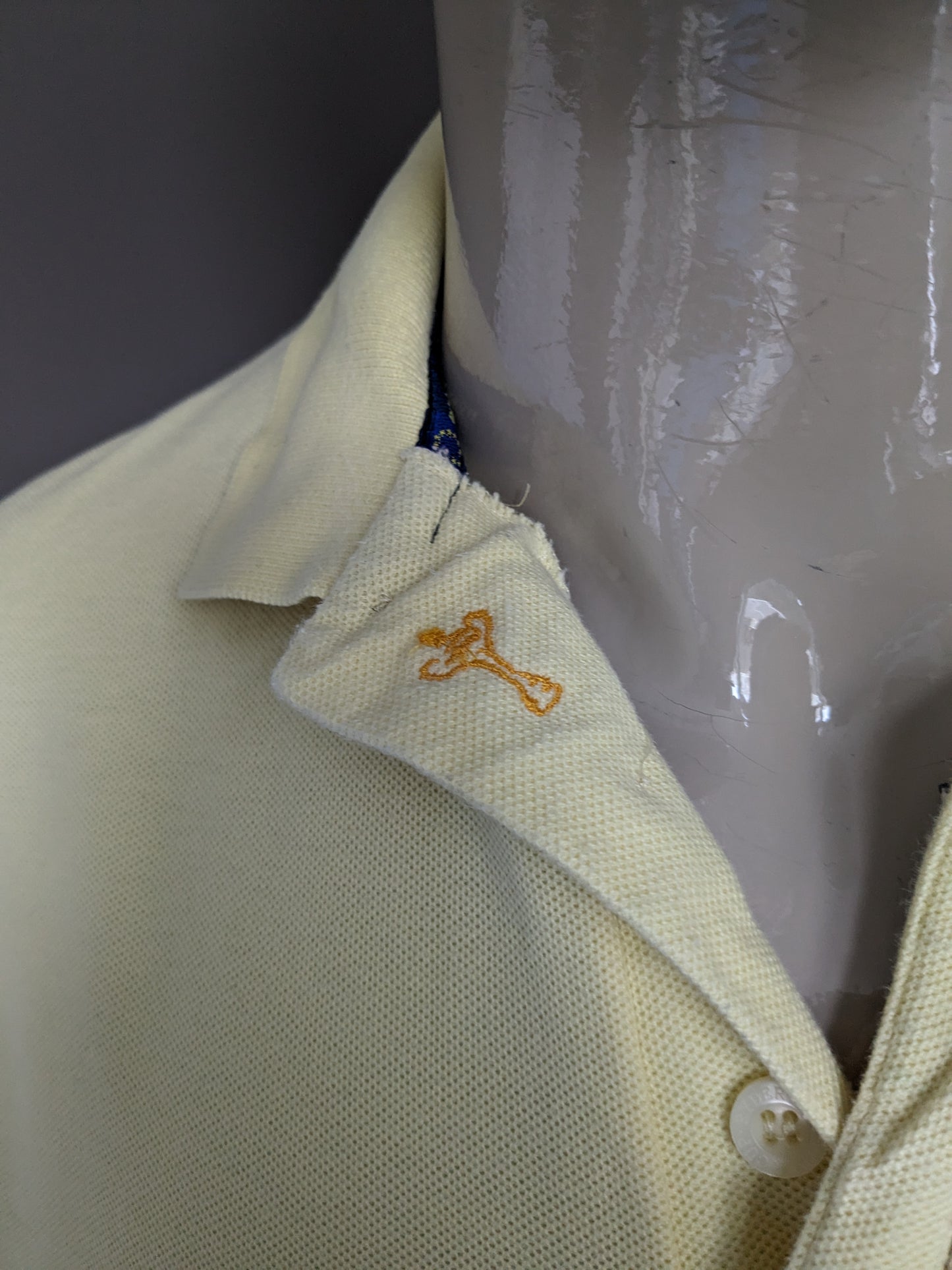 Vintage Glenmuir "Ryder Cup 97" Polo. Couleur jaune clair. Taille L.
