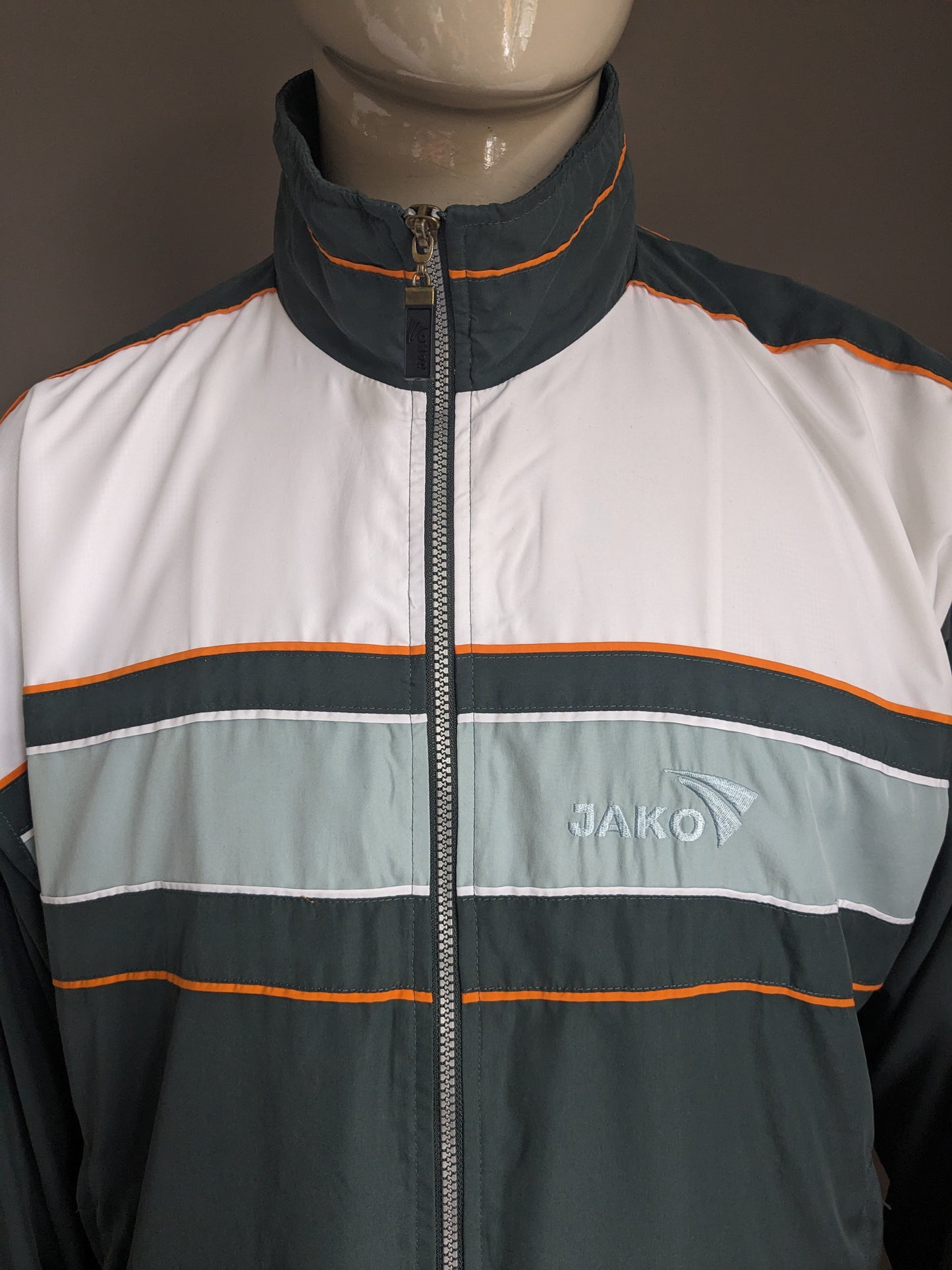 Jako Sport Jako Sport des années 80-90. Couleur blanc orange vert. Taille 2xl / xxl.