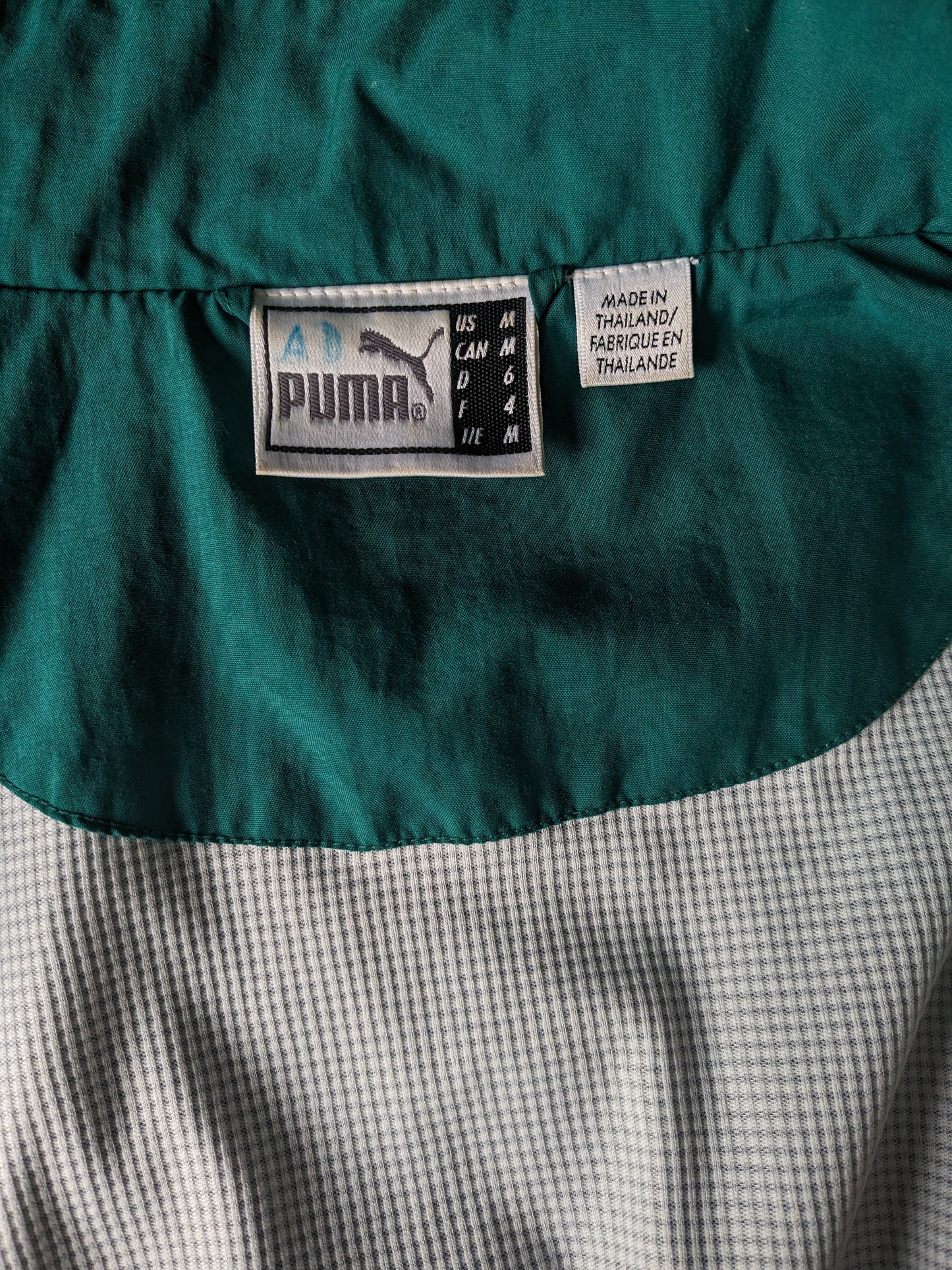 Puma Sport Jack de Vintage 80S-90. Azul oscuro verde blanco de color. Tamaño xl.