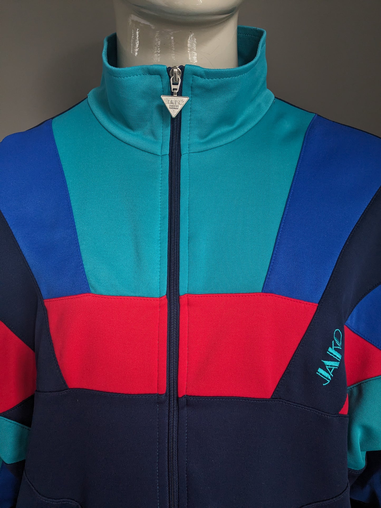 Vintage 80s-90's Jako Sport Jack. Green blue red colored. Size 2XL / XXL.