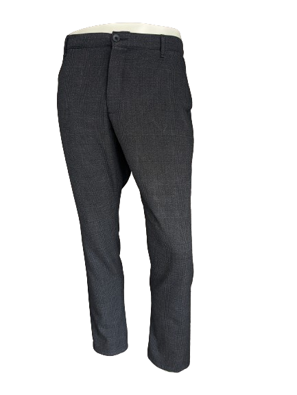 Pantalones / pantalones LCW Vision. Negro gris revisado. Fit delgado recortado. W36 - L30.