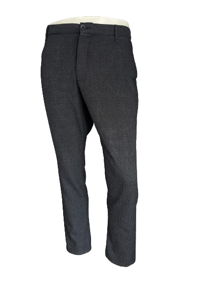 LCW Vision trousers / trousers. Gray Black checked. Cropped Slim Fit. W36 - L30.