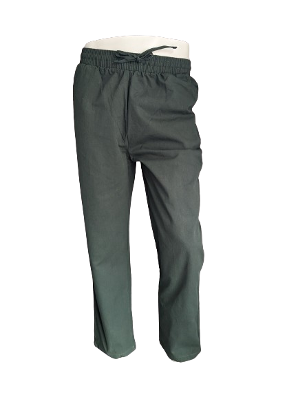 Brandless casual pants with elastic band. Colored green. Size