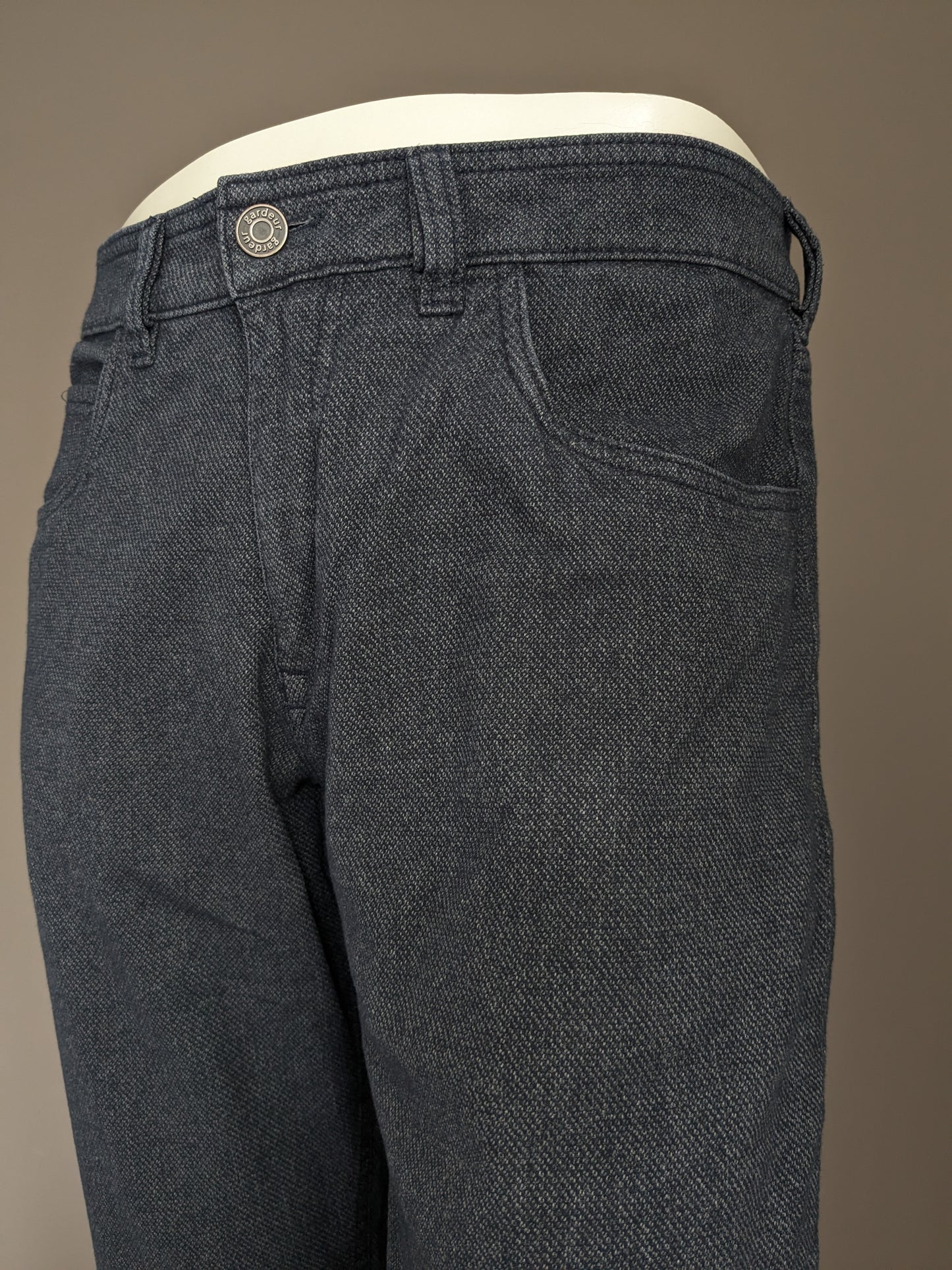 Gardeur broek / pantalon. Blauw Grijs gemêleerd. Modern Fit. Maat 34 - L34.