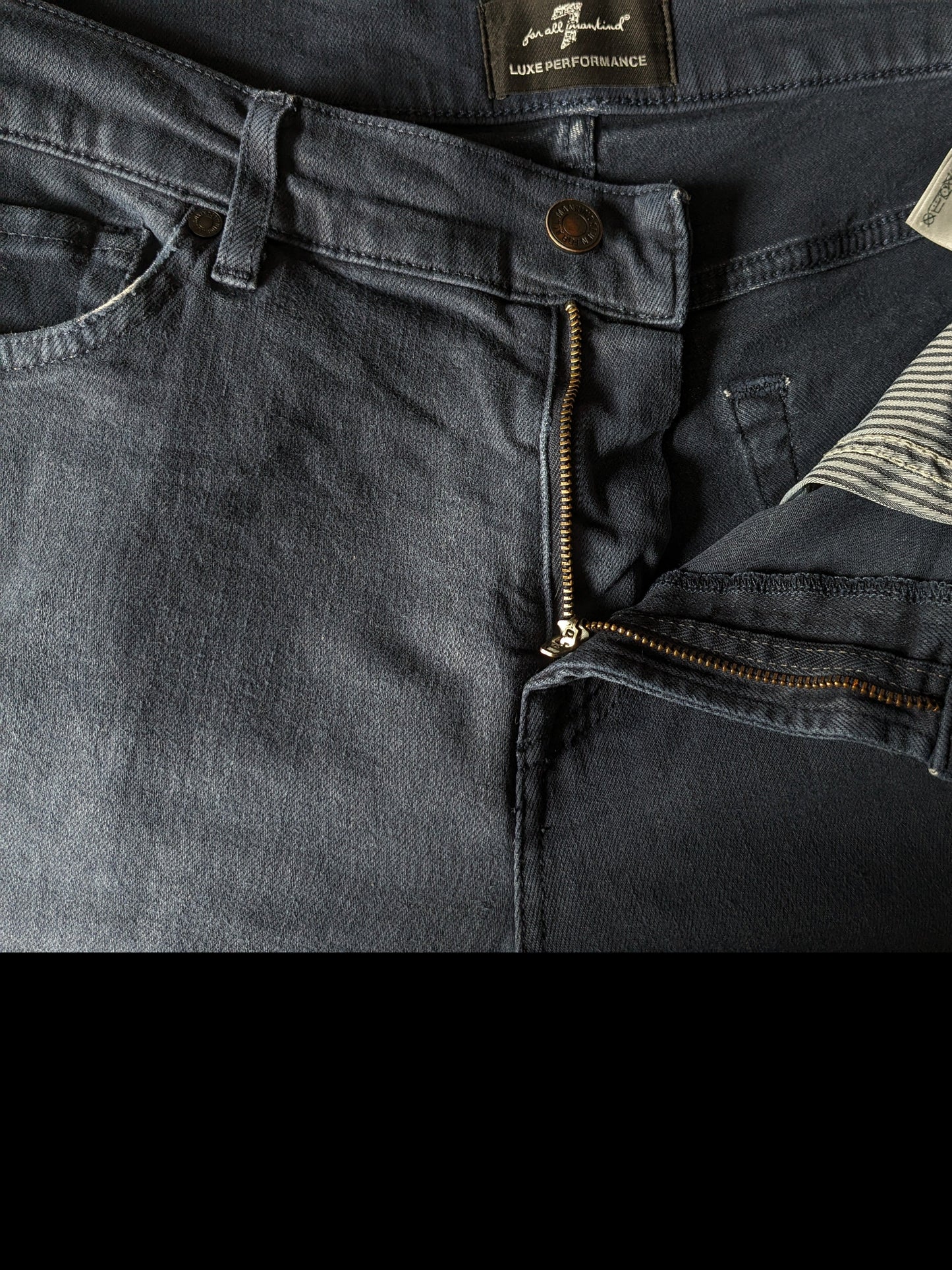 7 for all mankind jeans. Donker Blauw gekleurd. Maat W33 - L34. stretch.