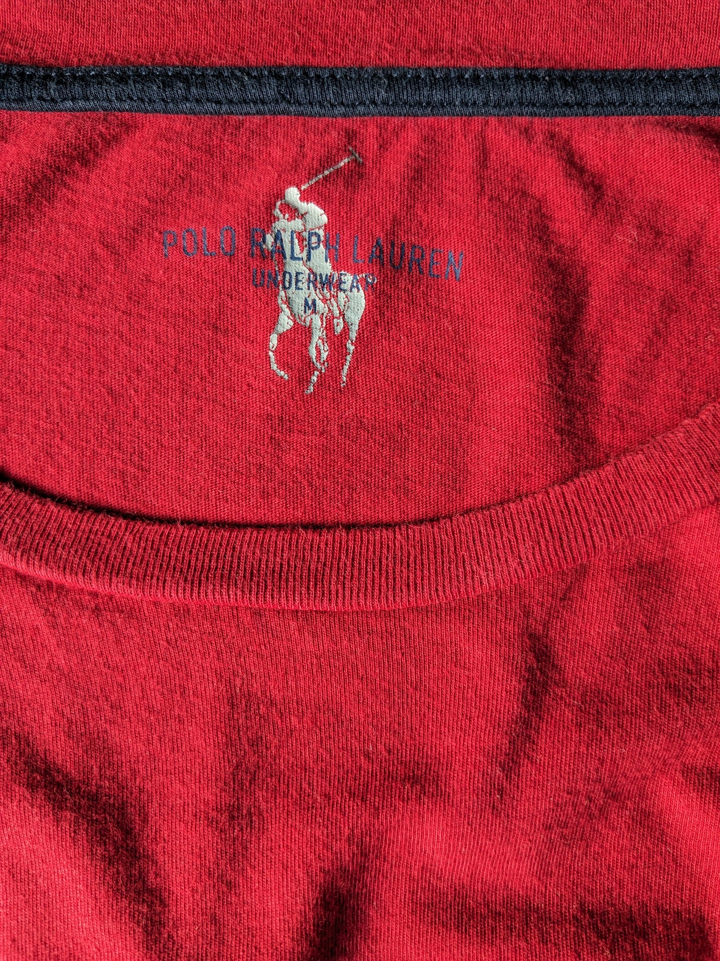 Polo Ralph Lauren underwear longsleeve. Rood gekleurd. Maat M.
