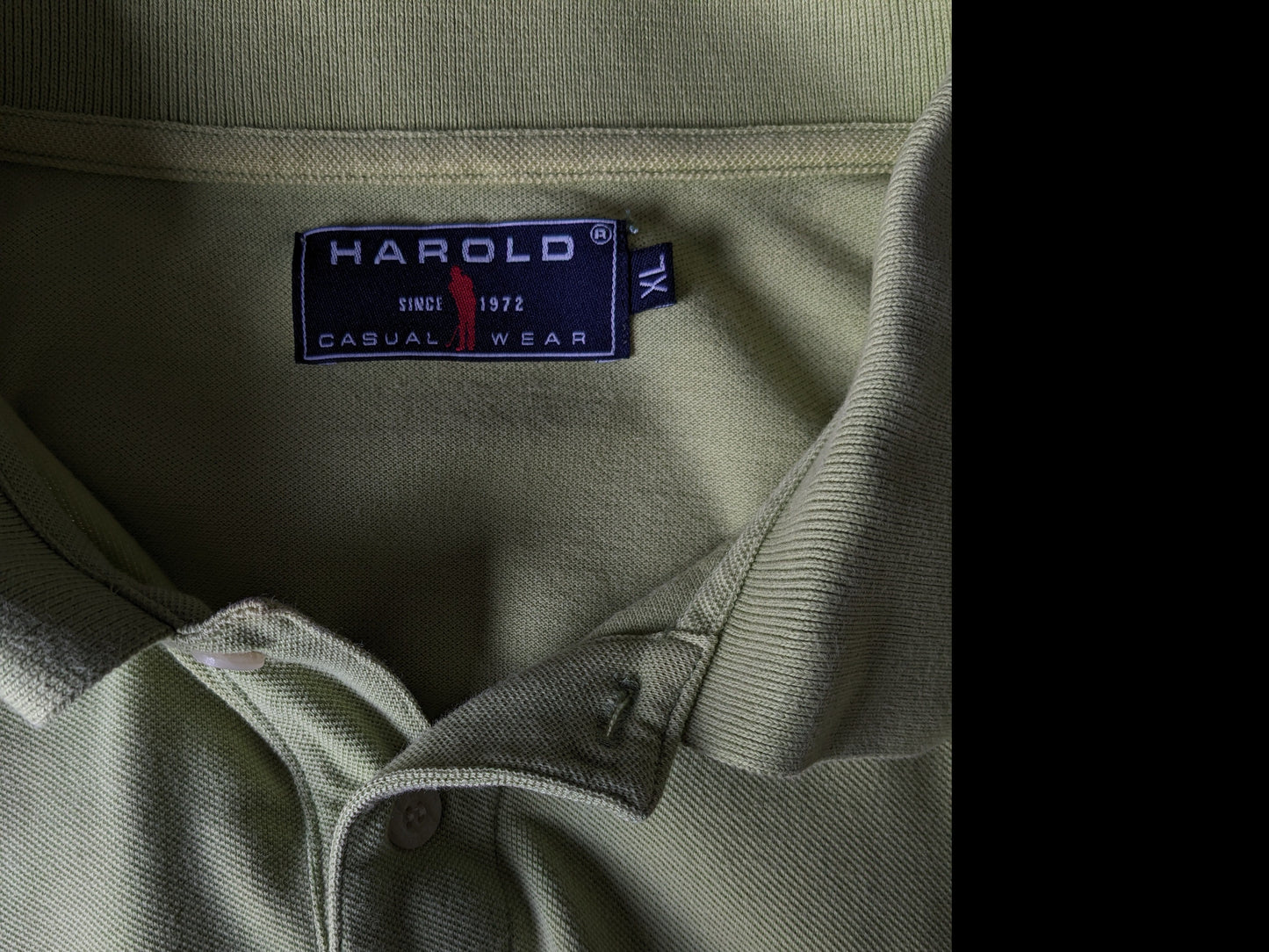 Vintage Harold polo. Licht Groen gekleurd. Maat XL.