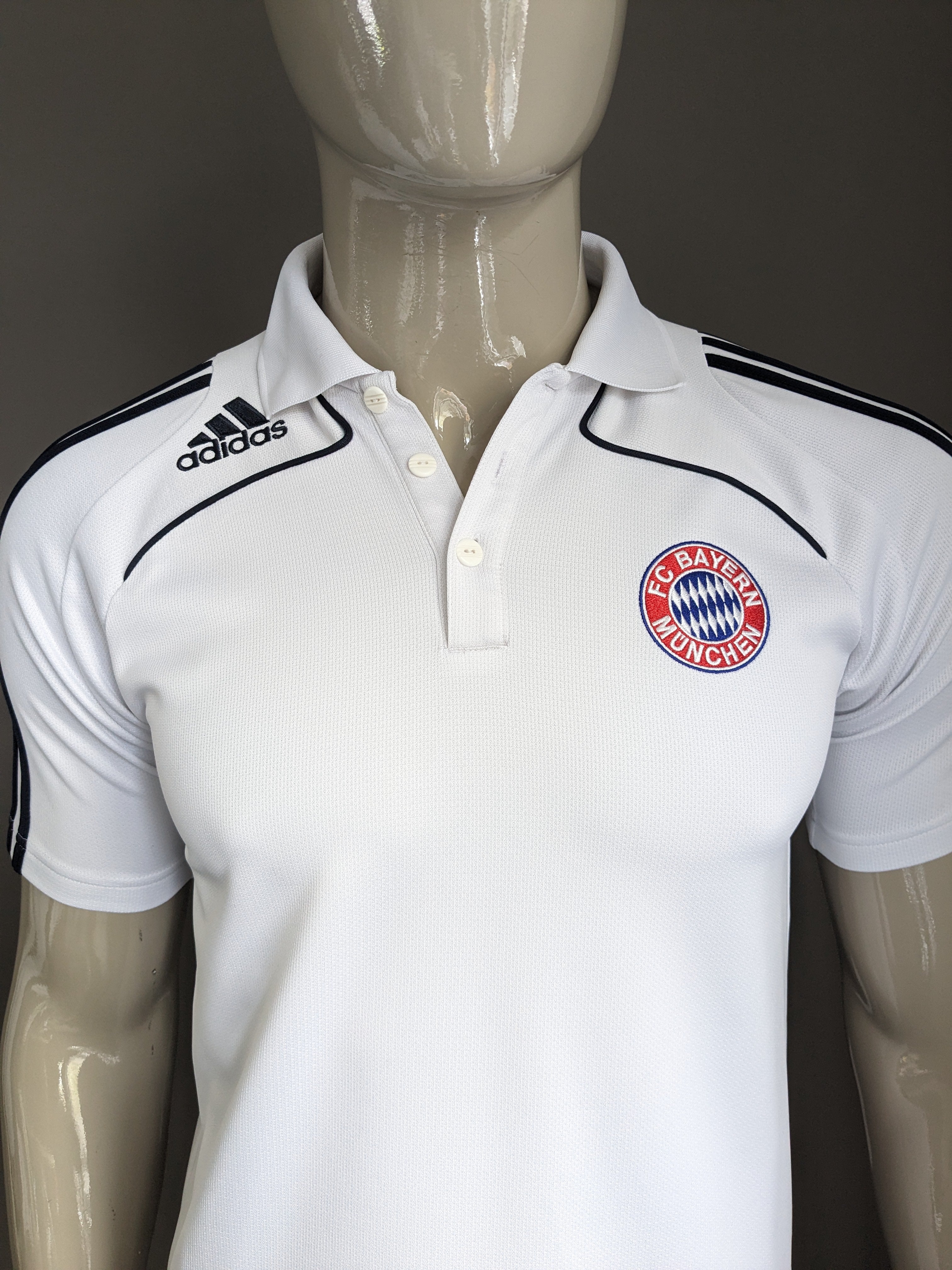 Adidas FC Bayern Munich Sport Polo. Blue white colored. Size S