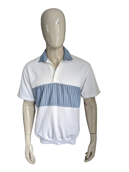 Vintage st. Michael Polo with elastic band. Blue white colored. Size M.