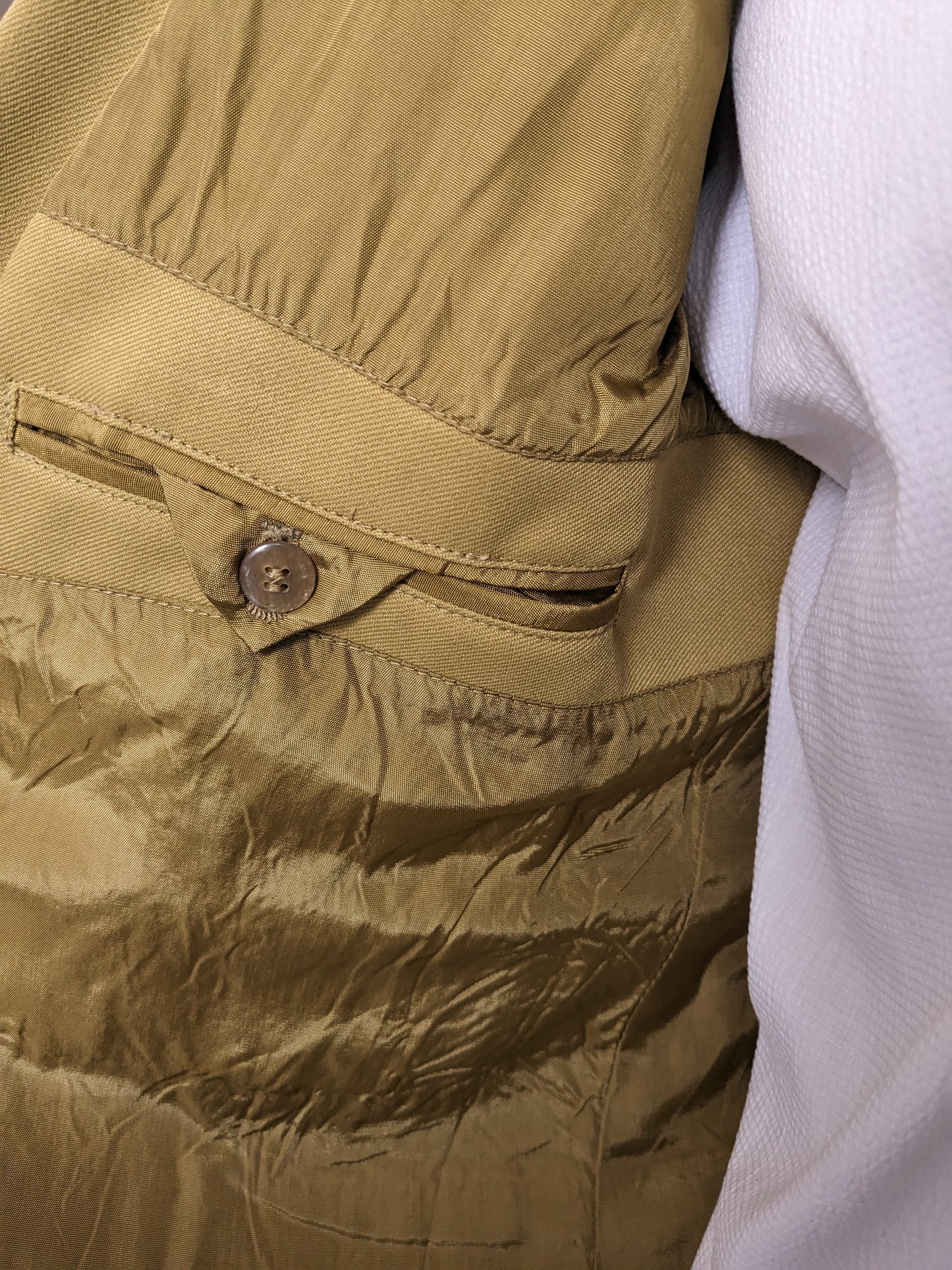 Vintage Double Breasted Jacke. Senf gefärbt gelb. Größe 48 / M.