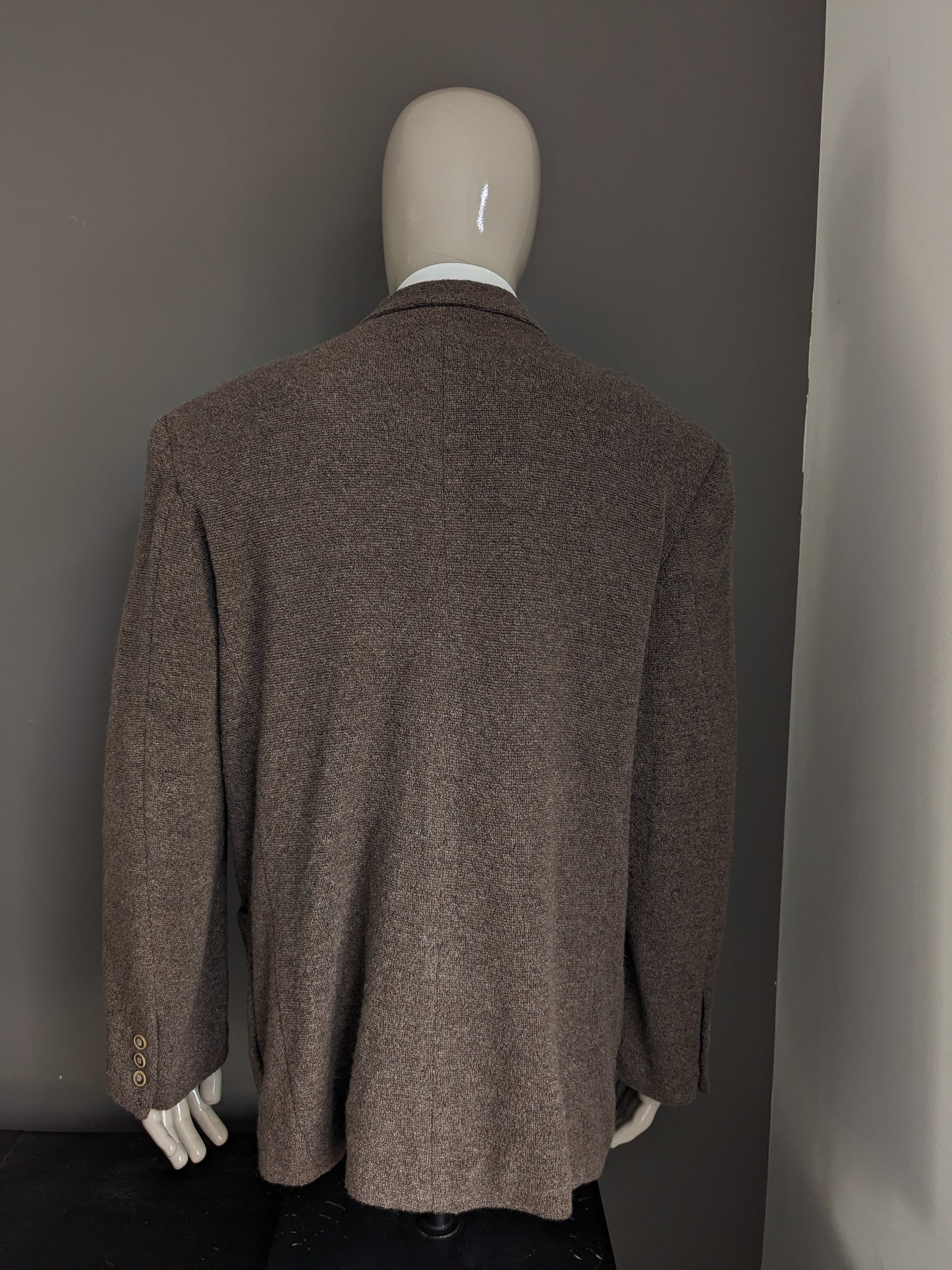 Giacca di lana matinique. Panno Terry misto marrone. Taglia 56 / XL. 64% lana.