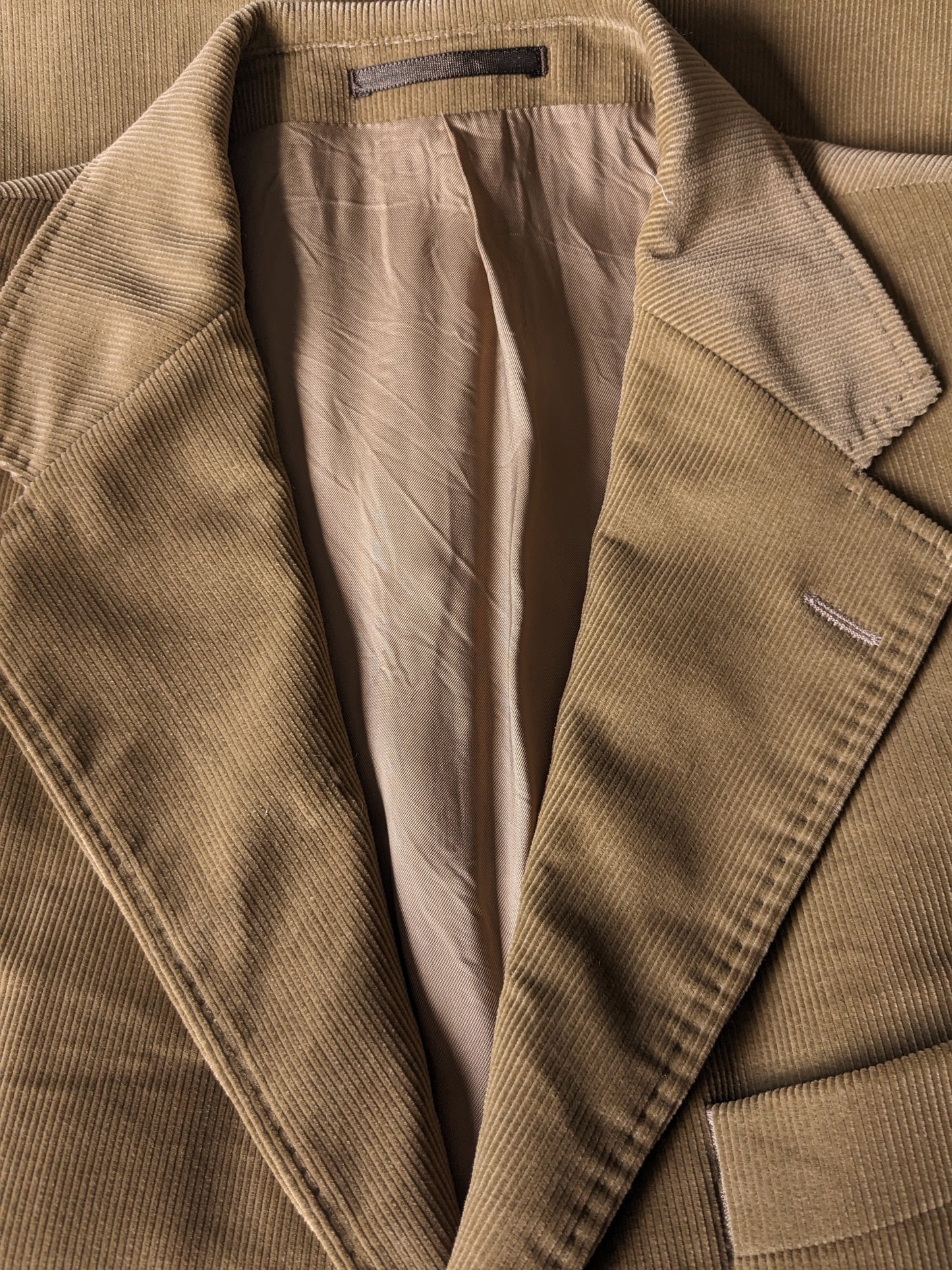 Giacca a costola di Massimo Dutti. Colore marrone chiaro. Taglia 50 / M.