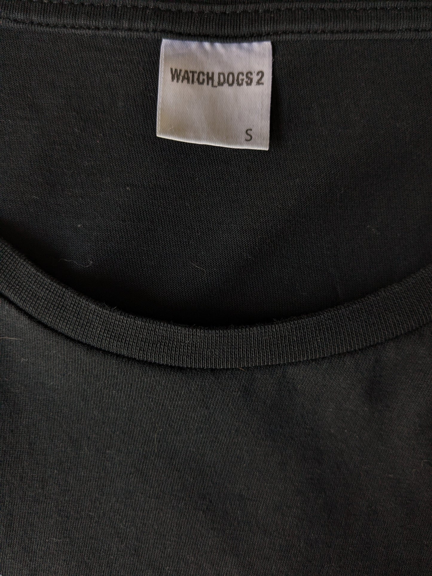 Watch Dogs 2 shirt. Zwart met opdruk "The return of dedsec". Maat S.