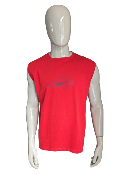 Nike Singlet. Rot mit Aufdruck. Größe XL.
