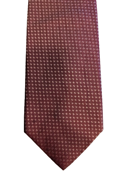 Hugo Boss Seidenkrawatte. Rosa-weißes Motiv.