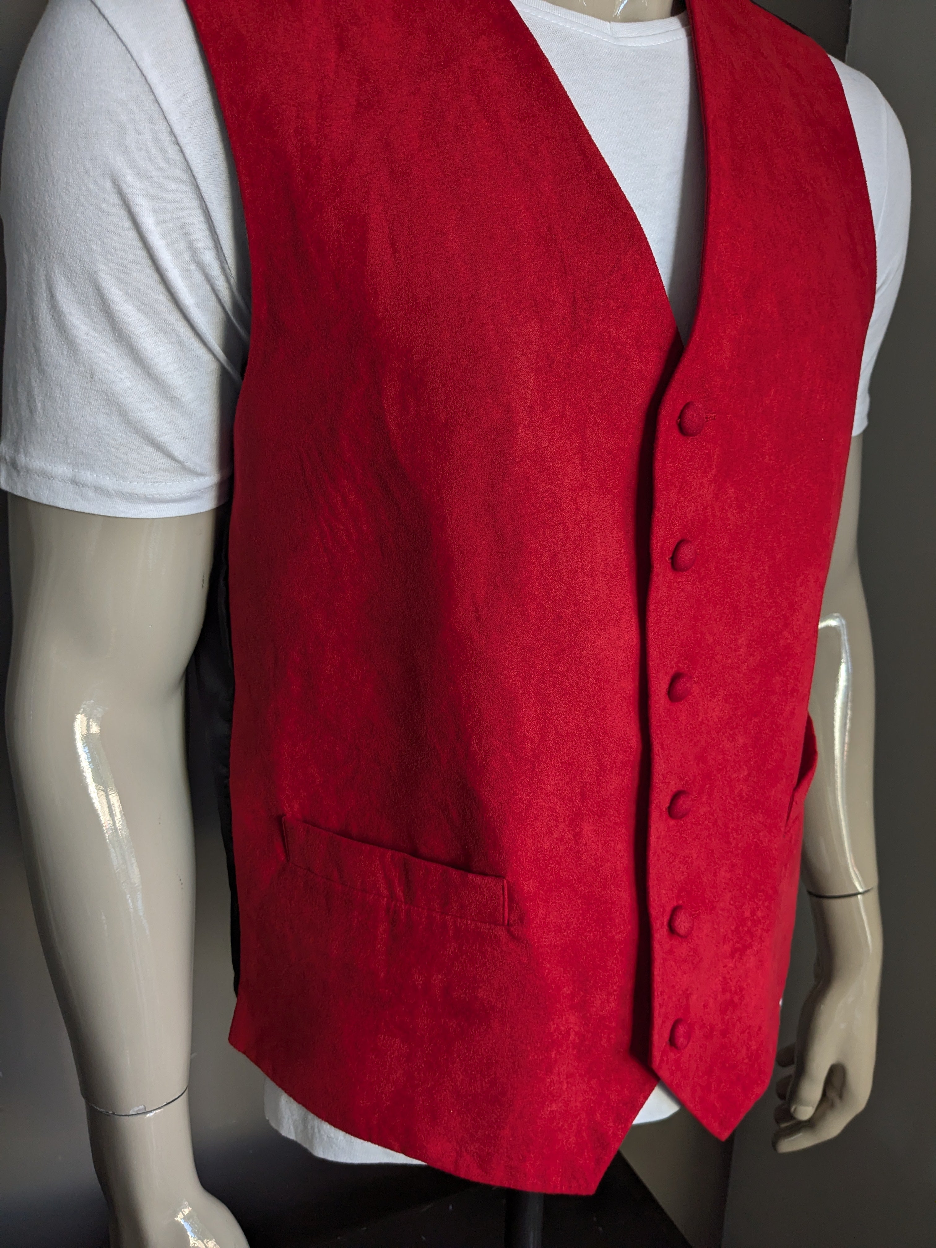 Lloyd Attree and Smith waistcoat. Red. Size L
