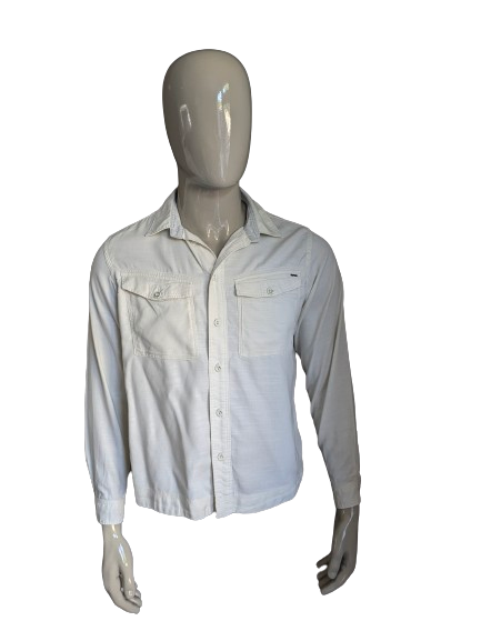 G-Star Raw linen shirt. Beige. Size L.