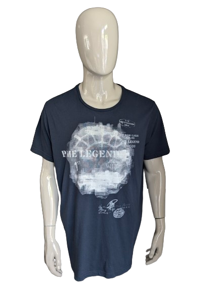 PME Legend shirt. Dark Blue with print. Size 3XL / XXXL.