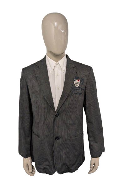 Gaastra colbert. Zwart Grijs gestreept met applicatie. Maat XL.