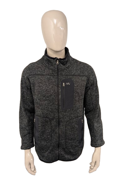 Human Nature Pullover mit Fleecefutter. Grau gemischt. Größe XL.