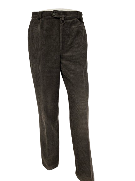 Vintage-Ripphose. Dunkelgrün gefärbt. Größe 50 / M. !!Langes Modell!! Komfortstretch.