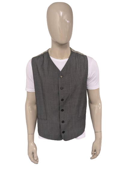 Gilet sans marque. Gris mélangé. Taille XL.