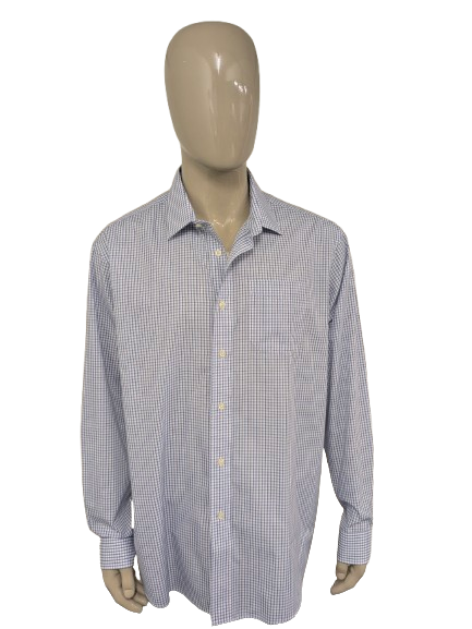 Camisa Easy Care de BH. Cuadros azules y blancos. Talla 46 / 2XL / XXL. Ajuste normal.