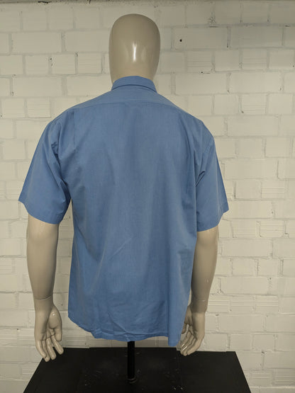 Maglia vintage Cormaco Club manica corta. Motivo blu. Taglia L.