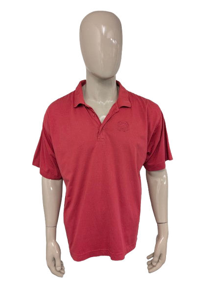 Vintage-Robey-Polo. Rosa gefärbt. Größe XL.